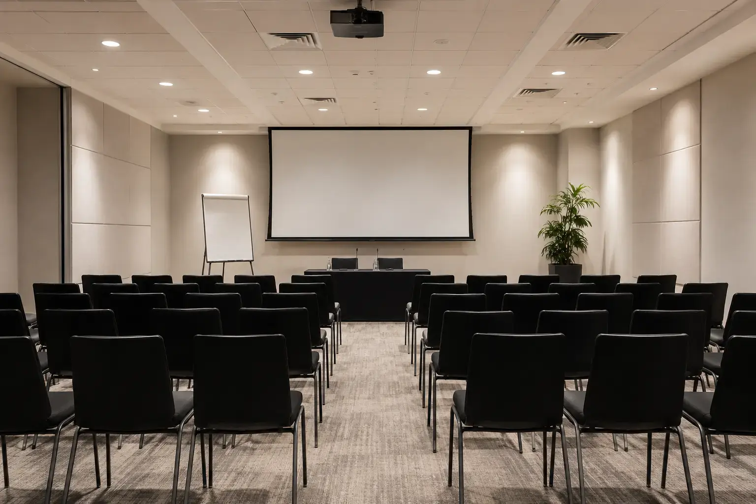 Espacio corporativo en Alicante preparado para evento de empresa